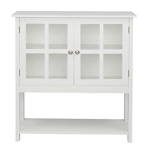 seasd mdf cnc painted sideboard fch 80 * 28 * 83.8cm transparent double door double internal compartment with bottom storage shelf