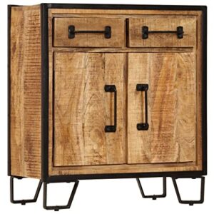 SEASD Sideboards and Buffets Cabinet with Storage Decor 25.6"x11.8"x27.6" Solid Mango Wood