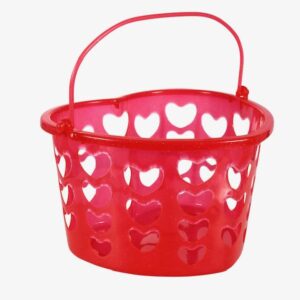 AB Heart Shaped and Slotted Baskets with Handles, 2 PACK