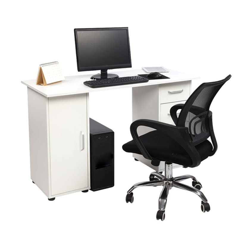 XBWEI Door Four Drawer Computer Desk White