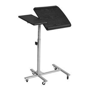 xbwei lifting computer desk rolling table desk with adjustable height laptop notebook swivel desk with 5 wheels leg table