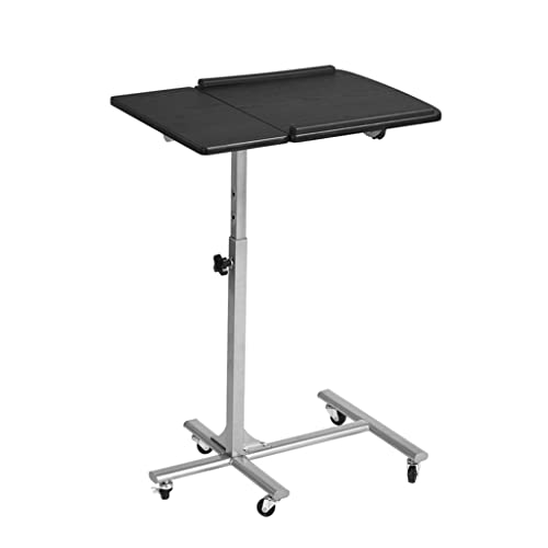 XBWEI Lifting Computer Desk Rolling Table Desk with Adjustable Height Laptop Notebook Swivel Desk with 5 Wheels Leg Table