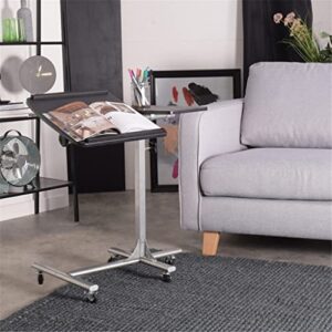 XBWEI Lifting Computer Desk Rolling Table Desk with Adjustable Height Laptop Notebook Swivel Desk with 5 Wheels Leg Table