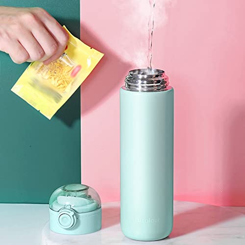 SEASD 350ml Coffee Mug Thermos Stainless Steel Vacuum Insulated Bottle BPA Free Travel Mini Thermal Flask (Color : C)