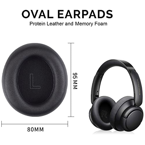 Sodorous Life Q30 Ear Pads Replacement Ear Cushion Foam Softer Protein Leather Earpads Compatible with Anker Soundcore Life Q30 / Q30 BT Headphones, Softer Leather Foam