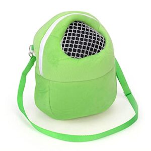 pet hamsters carrier bag breathable portable outgoing travel backpack with shoulder strap for small pets hamster, hedgehog, sugar glider, chinchilla, guinea pig (green s)