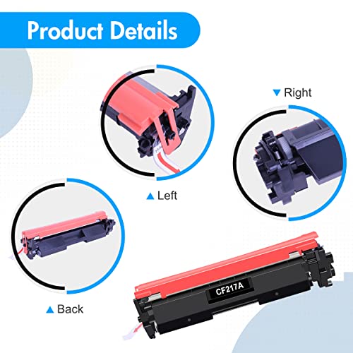 CF217A 17A Black Toner Cartridge 4 Pack Compatible Replacement for HP 17A CF217A for Pro M102w M130nw M130fw M130fn M102a M130a Pro MFP M130 M102 Series Laser Printer Ink