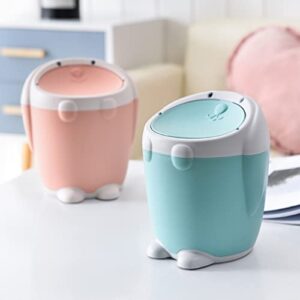 BESPORTBLE Desk Trash can Cute Mini Desktop Trash Can Bunny Kitchen Small Garbage Can Rabbit Animal Countertop Trash Can Garbage Container Bin Desktop Organizer for Coffee Table Office