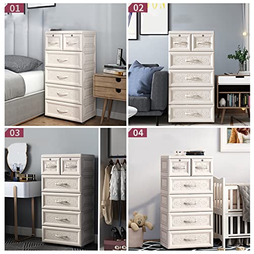 Gdrasuya10 5 Layers Storage Cabinets 6 Drawer Plastic Dresser Storage Closet Organizer,Storage and Organization Drawers Dresser Storage