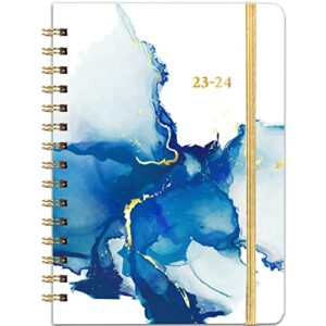 2023-2024 planner - academic planner 2023-2024, july 2023 to june 2024, weekly and monthly planner 2023-2024, 8.4" x 6.3", hardcover with back pocket + thick paper + twin-wire binding - waterink