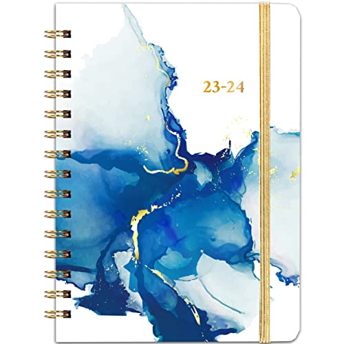 2023-2024 Planner - Academic Planner 2023-2024, July 2023 to June 2024, Weekly and Monthly Planner 2023-2024, 8.4" x 6.3", Hardcover with Back Pocket + Thick Paper + Twin-Wire Binding - Waterink