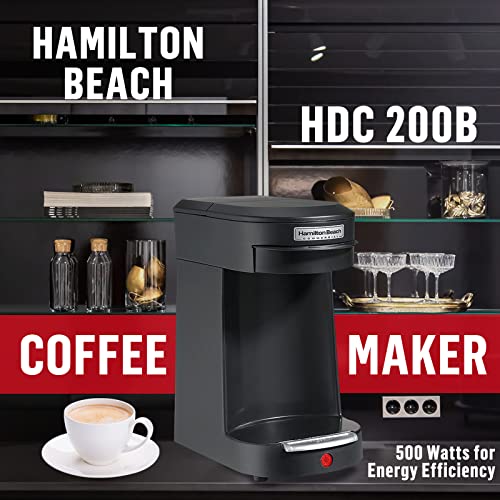 Senseo Hamilton Beach Commercial HDC200B Coffee Brewer 1 Cup Pod Coffeemaker and 64 Coffee Pods Medium Roast Classic, Black Single Hospitality 3-Minute Brew Time