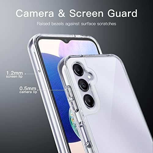 JETech Case for Samsung Galaxy A14 5G 6.6-Inch (Not for A14 4G), Non-Yellowing Shockproof Bumper Protective Phone Cover, Anti-Scratch Hard PC Back (Clear)