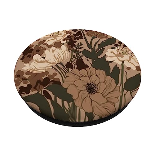 Boho Botanical Beige Brown Exotic Minimalist Tropical PopSockets Swappable PopGrip