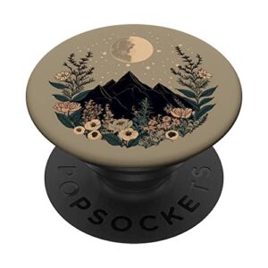 boho chic floral moon mountain popsockets swappable popgrip