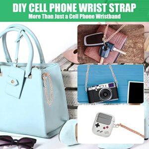 Universal Cell Phone Lanyard Holder, 120cm Crossbody Necklace Lanyard & 30cm Rose Gold Phone Lanyard+ Emerald Green Phone Holder Wrist Strap Compatible with iPhone 14 13 12 and Most Smartphones