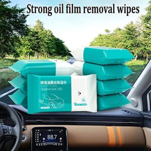 Car Glass Oil Film Removal Wipes, Car Window Glass Oil Film Remover, Oil Film Remover for Car Window, Glass Clear Windshield Cleaner Car Oil Film Remover