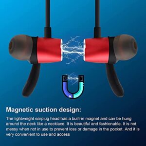 RYNDAO Wireless earplug Neck Band with TF Card Slot, 100 Hours Long Battery Life Headset Bluetooth Headset Neck Built-in Noise Reduction Microphone IPX5 Waterproof, for iPhone/Samsung/iOS/Android