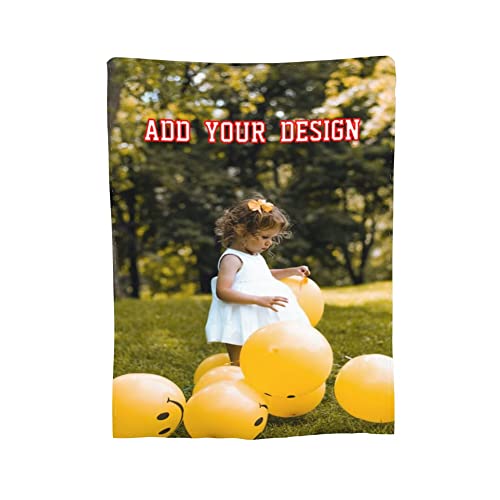 Custom Blanket with Photos Personalized Blanket Customized Throw Blanket Photos Custom Gifts for Christmas, Kids, Adults, Family Friends Lovers Dog Pets Personalized Birthday 40x30 in
