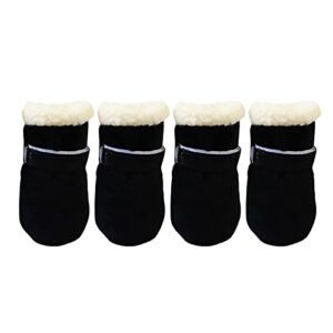 honprad extra small girl puppy clothes boots warm pet warm plus and pet windproof velvet snow shoes soft-soled shoes pet clothes winter dog hats for large dogs