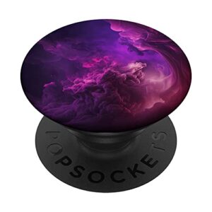 trendy purple pink abstract smoke popsockets swappable popgrip