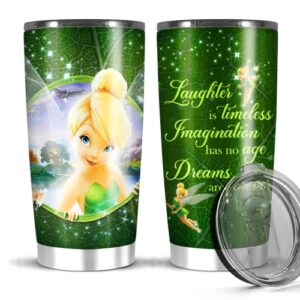 stainless steel tumbler vacuum 20 30 oz tinker mug faries christmas collage gift quote glass friends event bottle suitable for hot or iced coffee tea wine water frappe