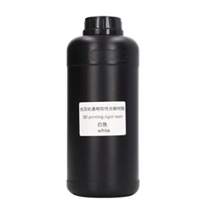 Curing Rigid Resin, High Accuracy 1000ml Stretch Resistant 3D Printer Resin for Industrial Parts(White)