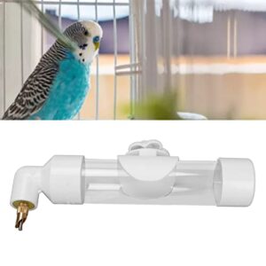 VINGVO Bird Automatic Drinking Device, Bite Pin Spout Bird Drinking Water Bottle Large Capacity Safe for Small Medium Large for Bird Cage Accessories (White)