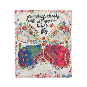 vintage butterfly your wings already exist all you have to do this is fly woven throw blanket (fleece, 30x40 inches)