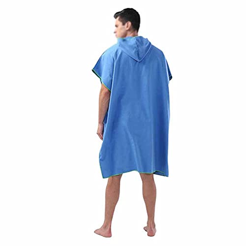 ZHAOLEI Surfing Vacation Adults with Hood Poncho Robe Robe Sunscreen Water Absorb Quick Drying Gift Swimming Wetsuit Changing Outdoor (Color : Gray)