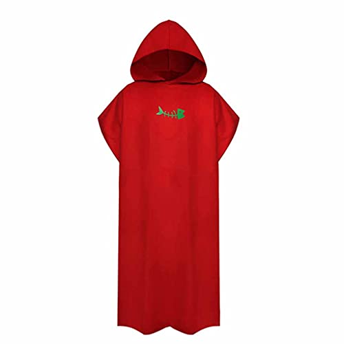 ZHAOLEI Surfing Vacation Adults with Hood Poncho Robe Robe Sunscreen Water Absorb Quick Drying Gift Swimming Wetsuit Changing Outdoor (Color : D)