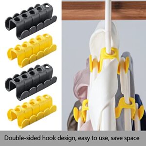 Premium Hanger Hooks, Double-Sided Coat Clothes Hanger Connector Hooks, 40 Value Pack Hanger Extender Clips, Heavy Duty Closet Space Savers and Organizer Closets Hooks Closet Space Hooks 2 Color