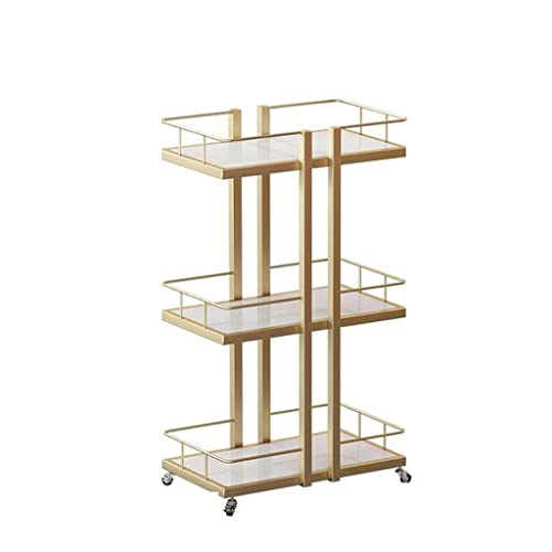 IRDFWH Trolley Kitchen Storage Rack Nail Shop Storage Basket Removable Storage Cart