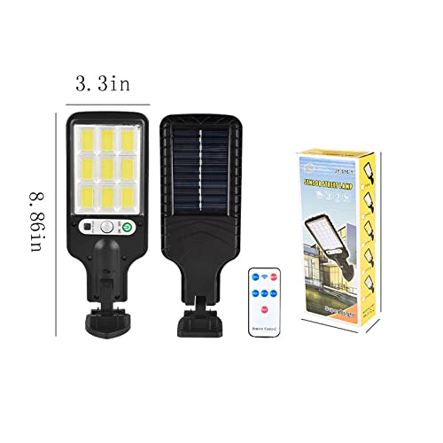 Ke1Clo Solar LED Street Lights Outdoor with 3 Modes, IP65 Waterproof, 120° Beam Angle, Remote Control Solar Security Wall Light with Motion Sensor for Garden, Street, Yard, Patio 1pc