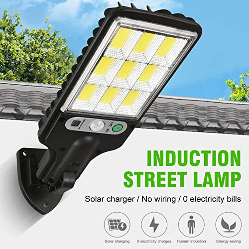Ke1Clo Solar LED Street Lights Outdoor with 3 Modes, IP65 Waterproof, 120° Beam Angle, Remote Control Solar Security Wall Light with Motion Sensor for Garden, Street, Yard, Patio 1pc