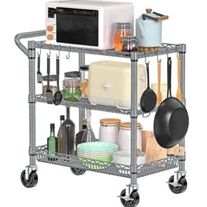 Rolling Utility Cart, Bathroom Organizer, Over The Toilet Storage Shelf