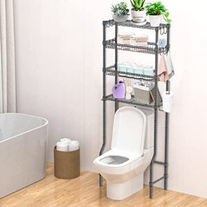 Rolling Utility Cart, Bathroom Organizer, Over The Toilet Storage Shelf