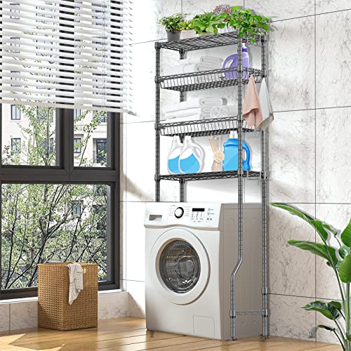 Rolling Utility Cart, Bathroom Organizer, Over The Toilet Storage Shelf