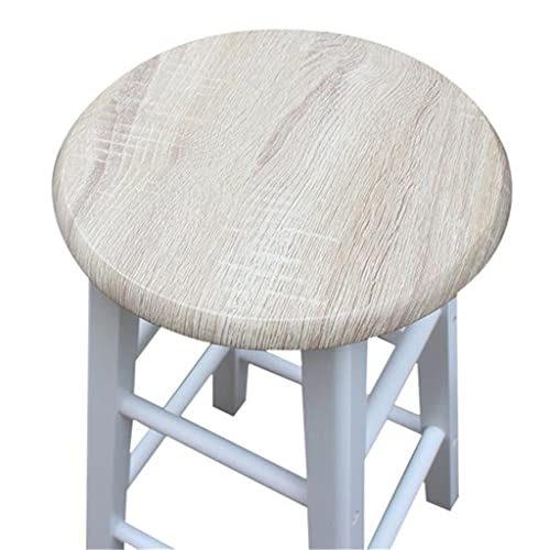 IRDFWH Dining Room Kitchen Foldable Wooden Handle Semicircle Dining Cart with Round Stool White