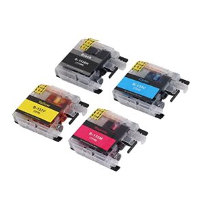 4 Color Disposable Ink Cartridge Stable Chip Printing BK C M Y PP Printer Ink Cartridge Kit No Ink Leak for Factory for Hospital (LC133)