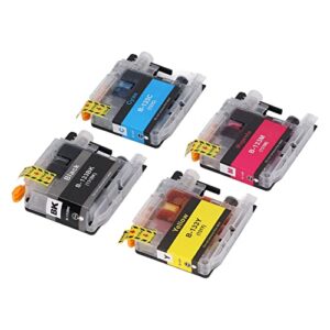 4 Color Disposable Ink Cartridge Stable Chip Printing BK C M Y PP Printer Ink Cartridge Kit No Ink Leak for Factory for Hospital (LC133)