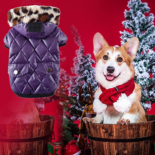 Pet Clothes for Small Dogs Girls Dress Small Puppy Warm Winter Sweater Hoodie Clothes Doggy Cat Waterproof Thick Coat for Small Breed Dog Like Chihuahua