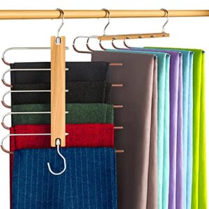 pants hangers space saving - closet hangers space saver - scarf organizer - multi functional pants rack - jeans hanger - pant hangers - multifunctional hanger clothes - 5-in-1 folding trouser hanger