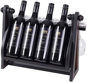 pibm stylish simplicity wine racks free standing swing wooden,wineglass upside down wine cabinet decoration,decorative wine bottle holder,freedining table top display (45x24x35cm)