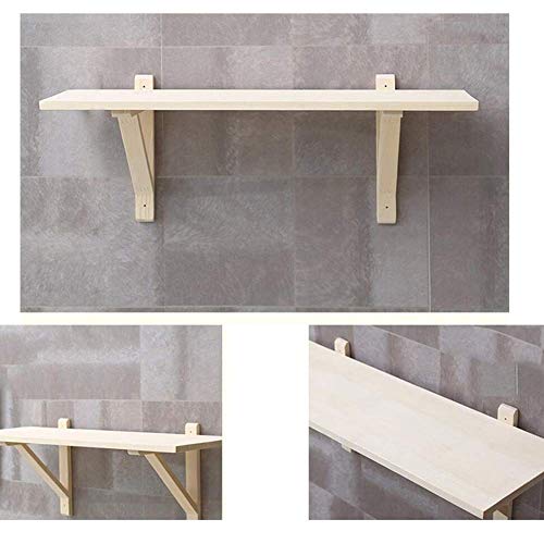 PIBM Stylish Simplicity Shelf Wall Mounted Floating Rack Shelves Tripod Log Bookshelf Bearing Strong Easy to Install,4 Sizes, a , 60x20x1.8 cm