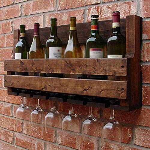 PIBM Stylish Simplicity Shelf Wall Mounted Floating Rack Shelves Wine Racks Solid Wood Household Modern Simplicity Display Shelves,2 Sizes, a , 50X13X35CM