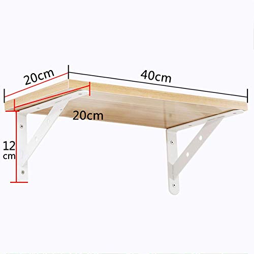 PIBM Stylish Simplicity Shelf Wall Mounted Floating Rack Shelves Tripod Set Top Box Bookshelf Waterproof Storage Save Space Living Room,6 Sizes, White , 40x25x16cm