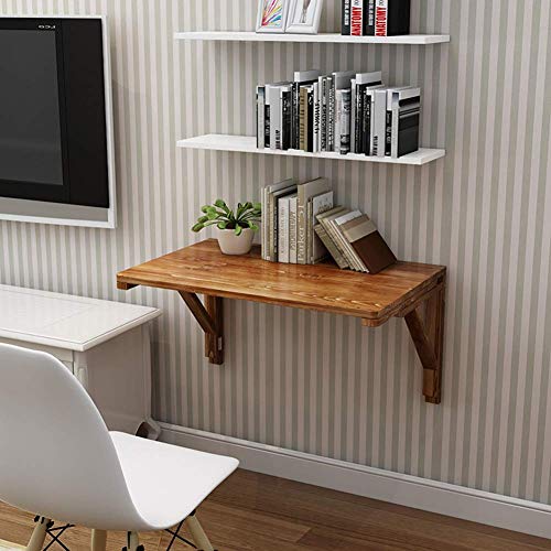 PIBM Stylish Simplicity Shelf Wall Mounted Floating Rack Table Laptop Stand Desk Solid Wood Multifunction Easy to Fold Easy to Clean Save Space,13 Sizes, a ,