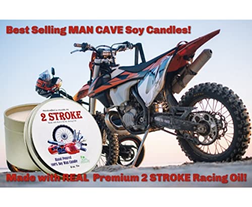 2 Stroke Dirt Bike Race Fuel Man Cave Soy Candle | Gift for Him | Gift for Her | Gift for Friend | Motocross | 8 oz