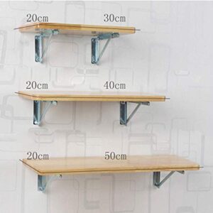 PIBM Stylish Simplicity Shelf Wall Mounted Floating Rack Shelves Solid Wood Clapboard Triangular Bracket Multifunction Easy to Wipe Foldable,3 Sizes, Wood ,